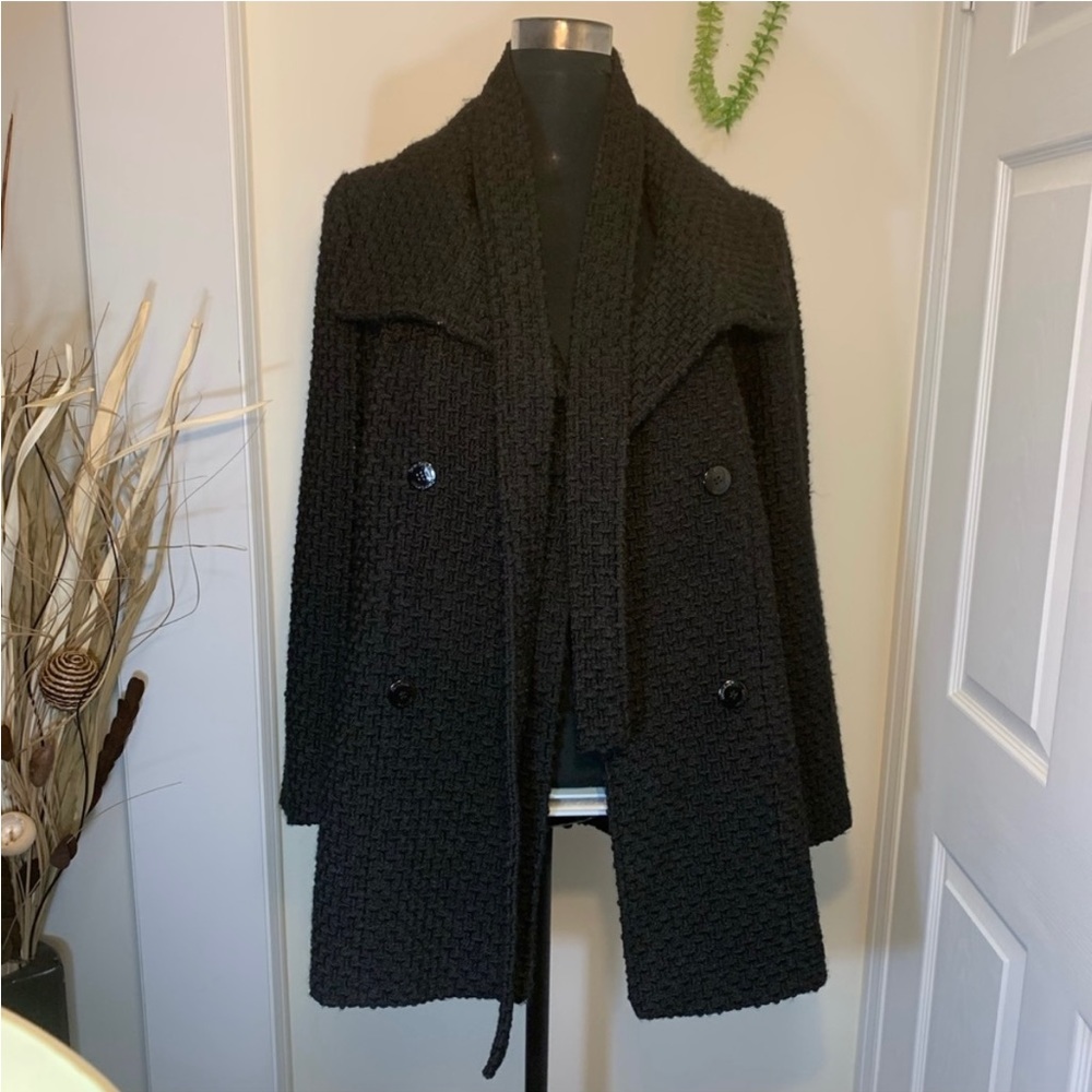 Calvin Klein Double Breasted 46% Wool Winter Coat